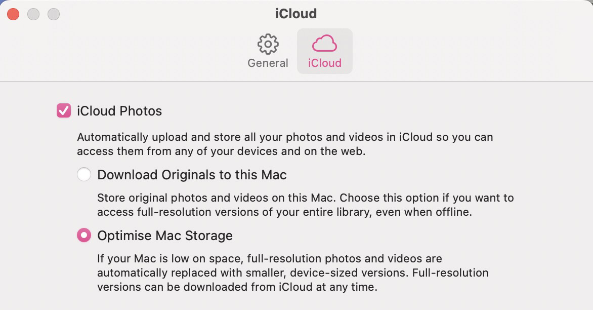 macos photos icloud tab