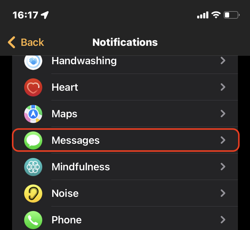 messages apple watch
