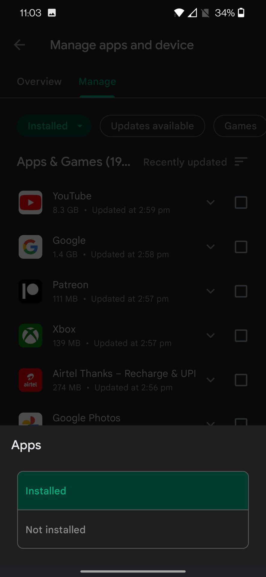 play store find uninstalled apps