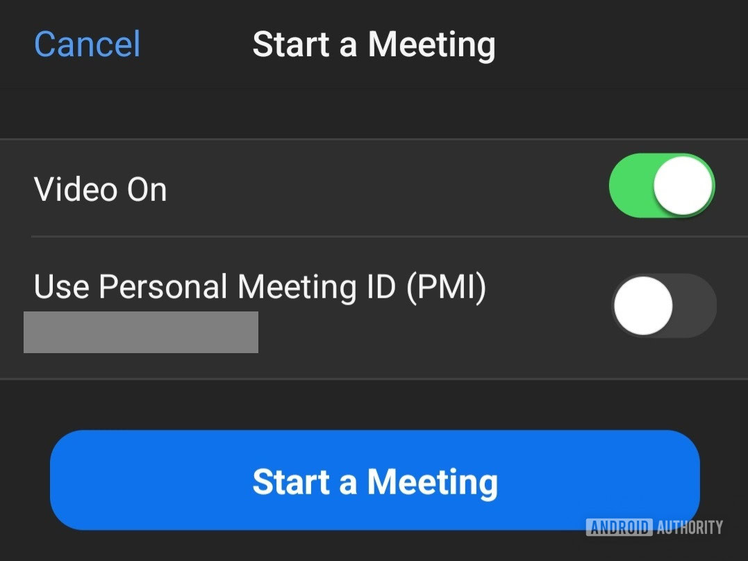 start meeting mobile Zoom