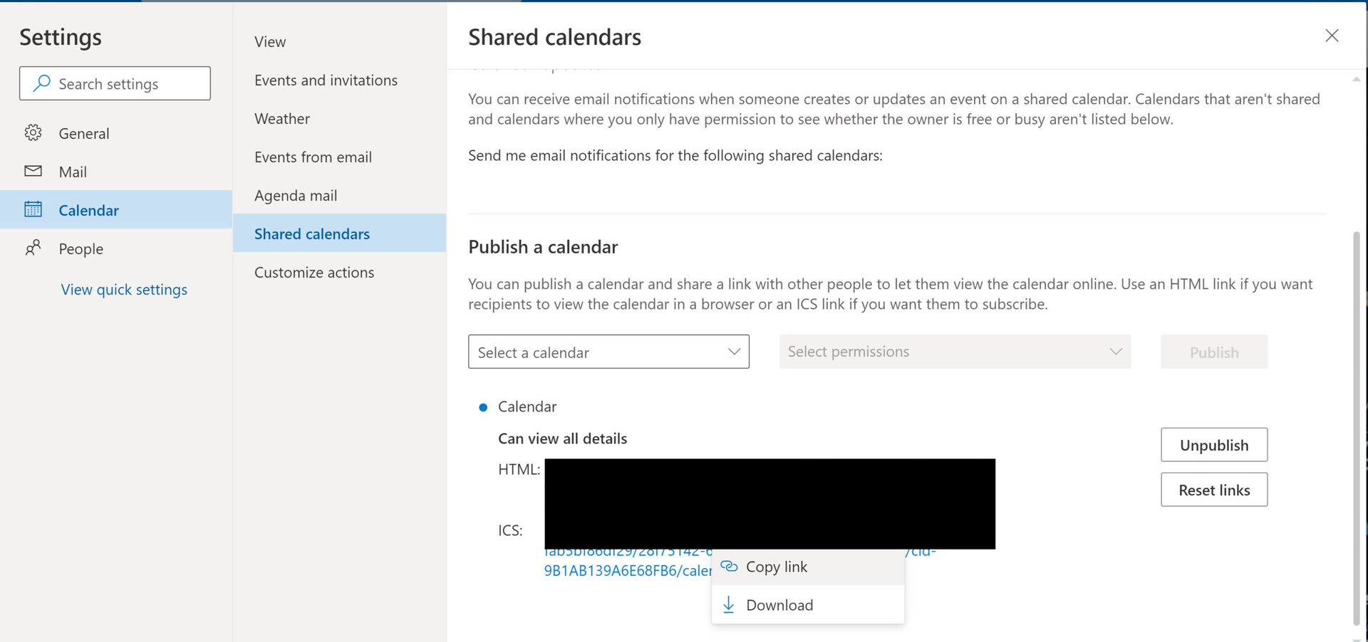 sync outlook import calendar 2