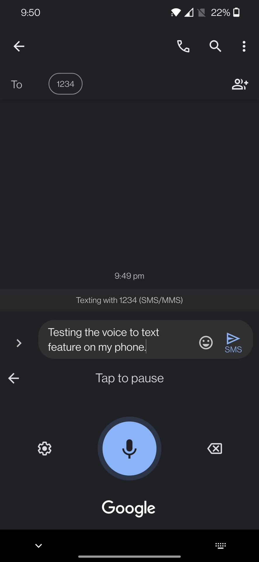 voice to text test 1