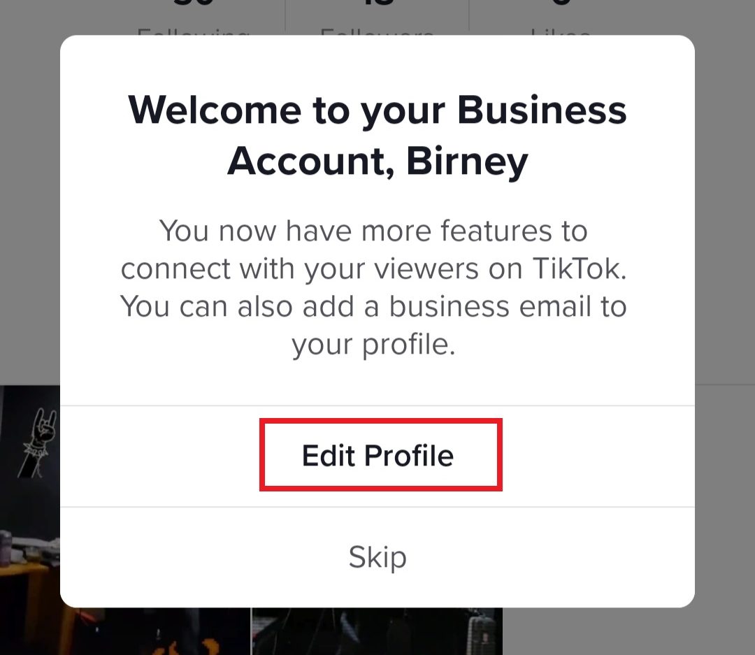 welcome business TikTok