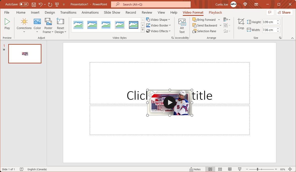 youve now embedded a youtube video into your powerpoint presentation