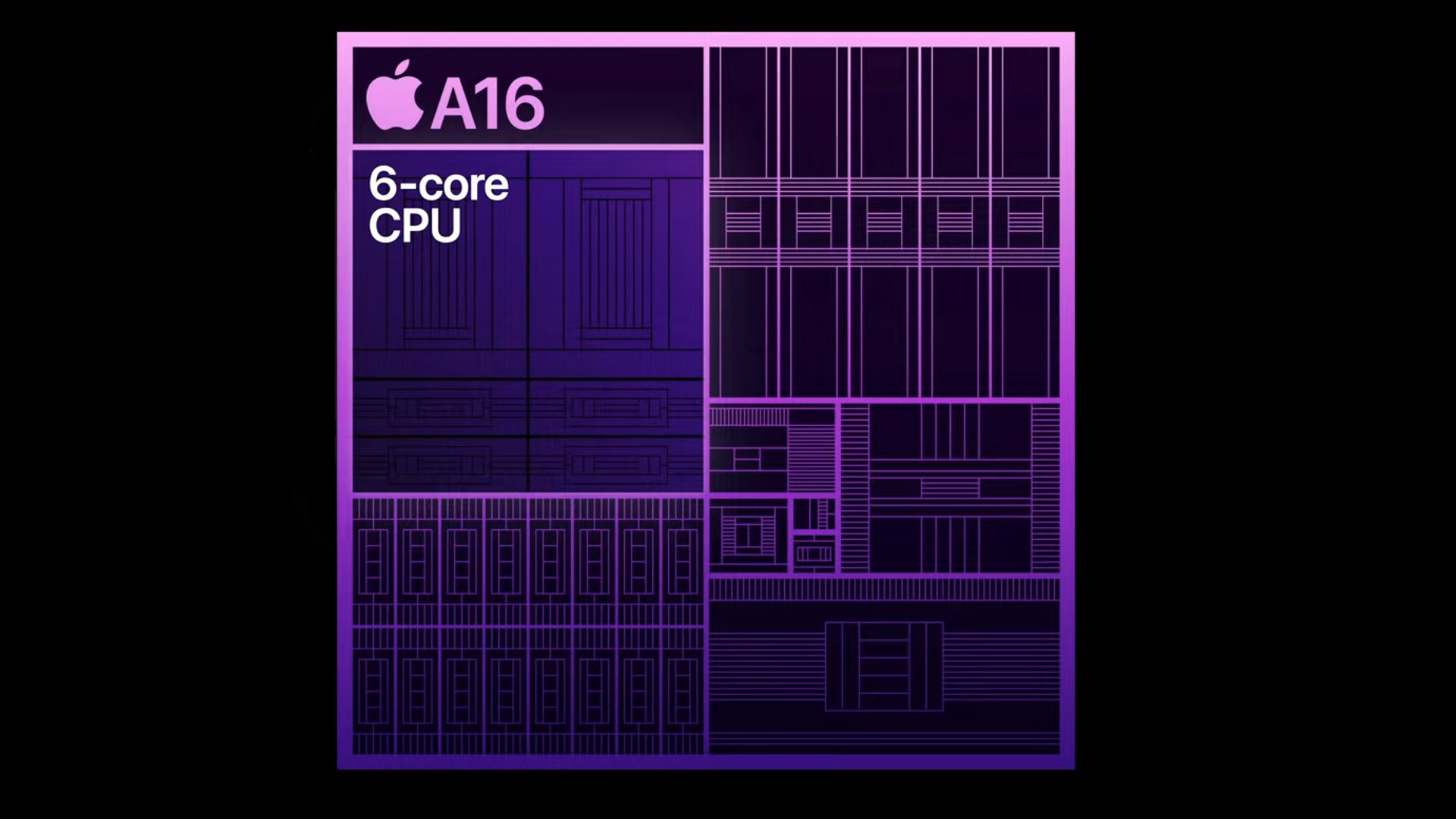 Apple A16 outline diagram