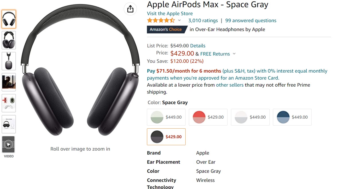 Apple AirPods Max Amazon Deal