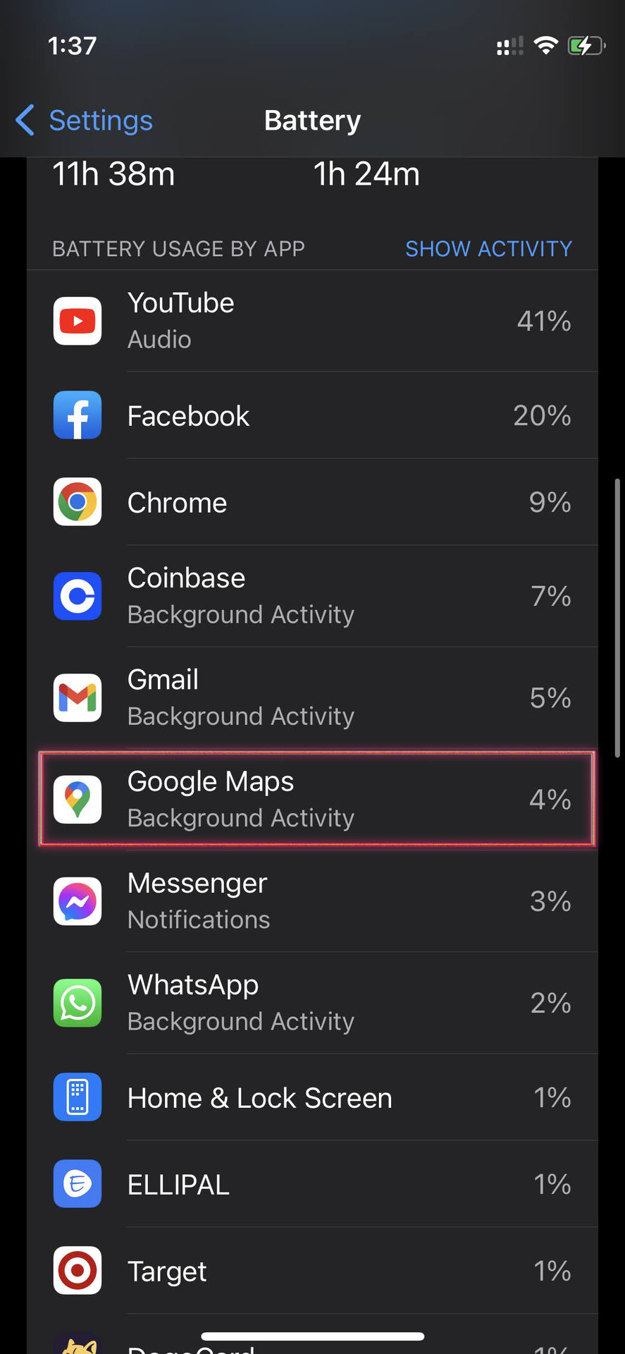Check battery usage on iOS 16 2