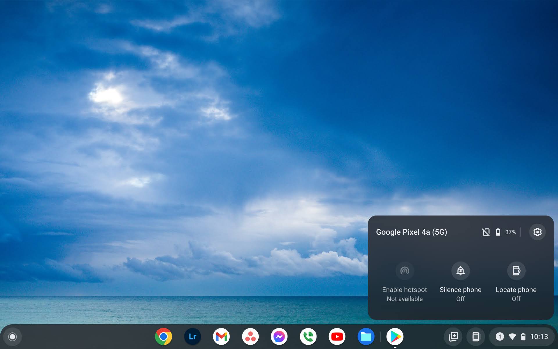 Chrome OS Phone Hub screenshot