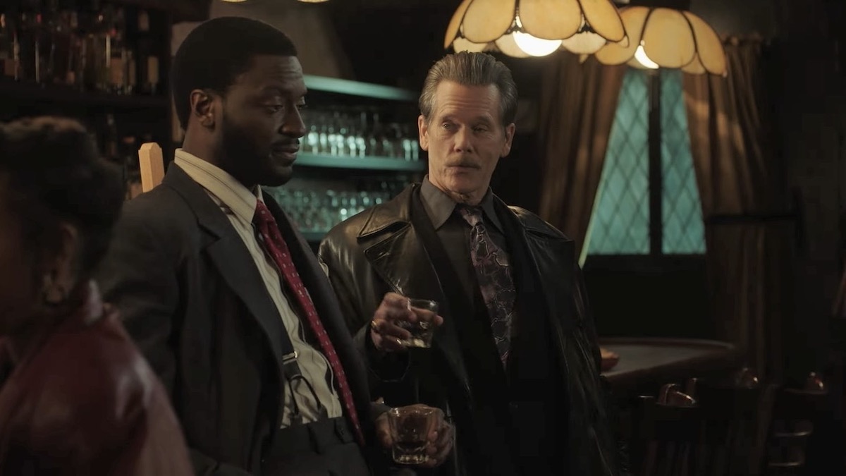 Kevin Bacon and Aldis Hodge in a bar in City on a Hill - shows like tokyo vice