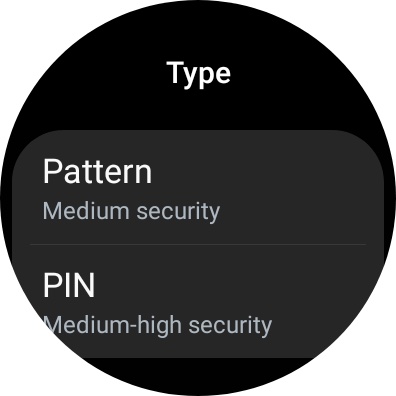 Galaxy Watch Pattern or Pin