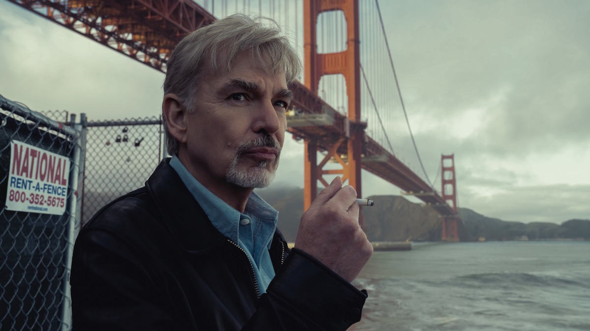 Billy Bob Thornton in front of the Golden Gate Bridge in Goliath - shows like The Lincoln Lawyer