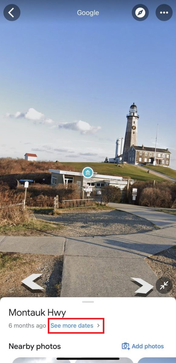 Google Maps Montauk Lighthouse street view app