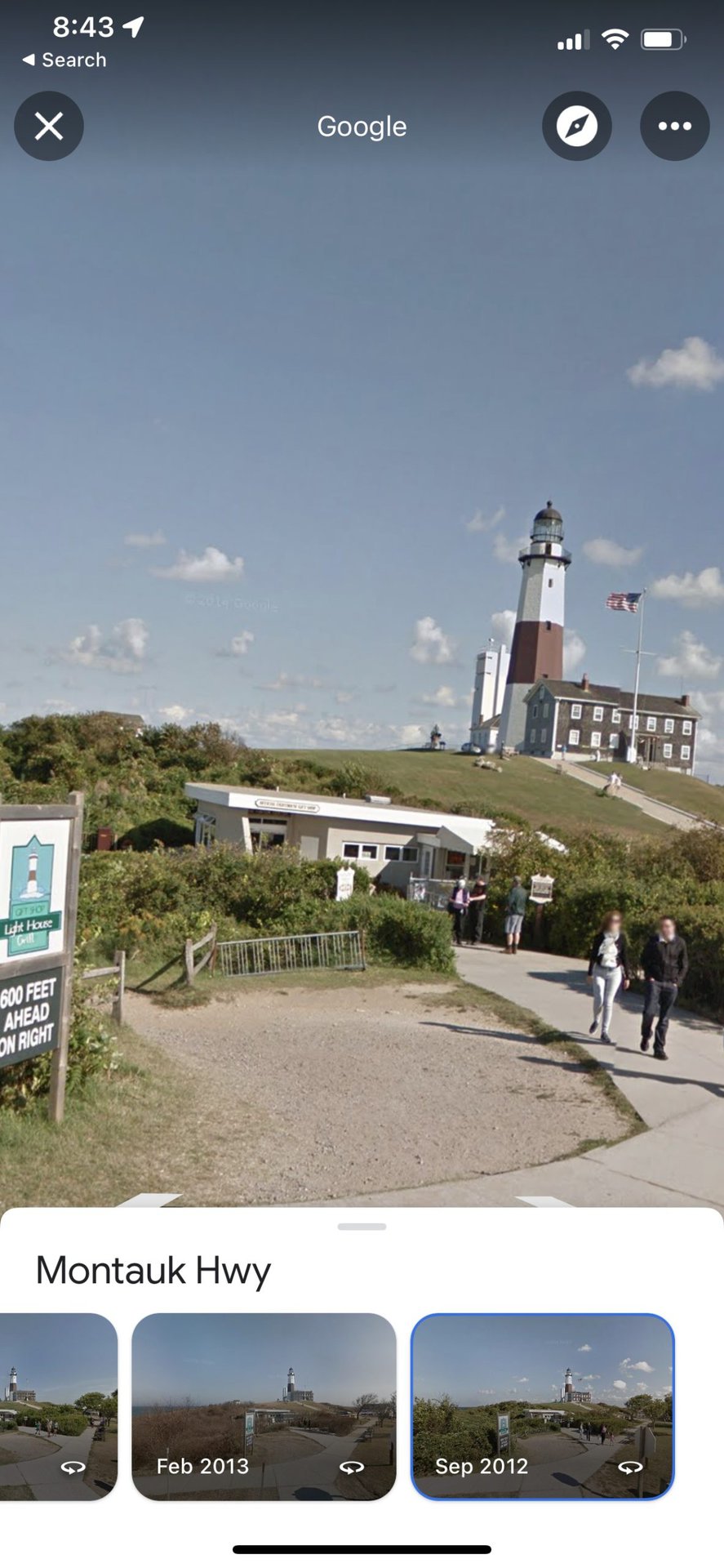 Google Maps Montauk Lighthouse Sept 2012