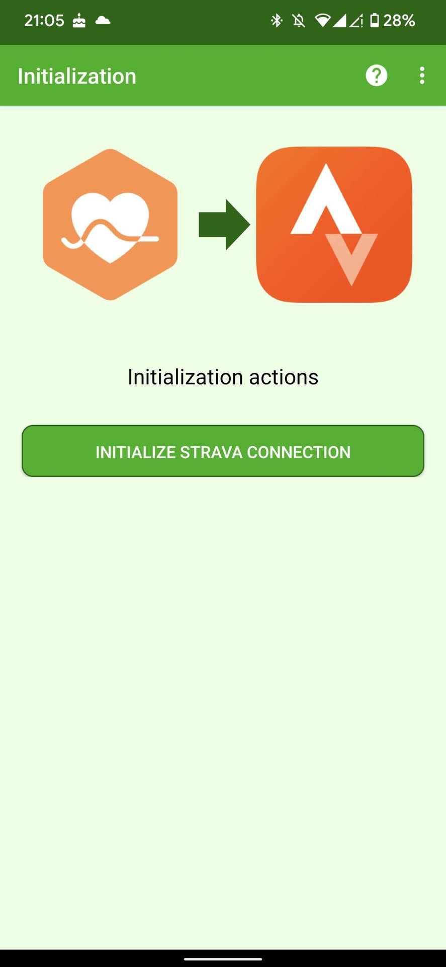 Health Sync initialize connection