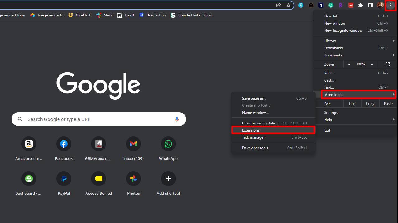 How to remove Chrome extensions 1