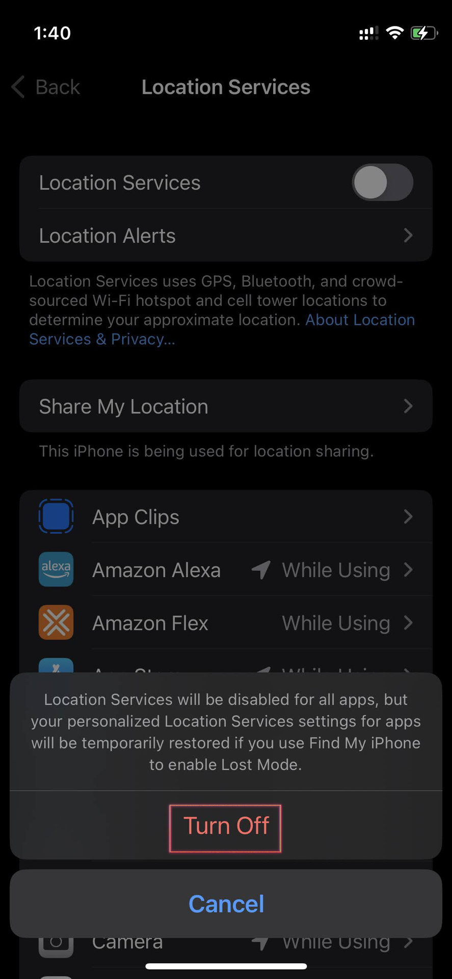 How to turn off GPS on iPhone 4