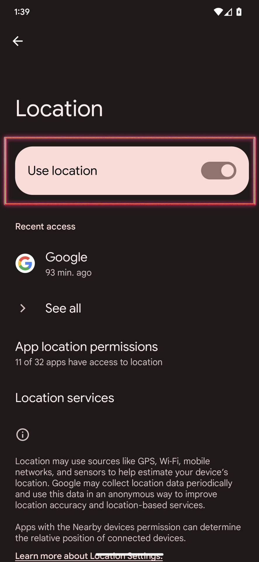 How to turn the GPS off on Android 2