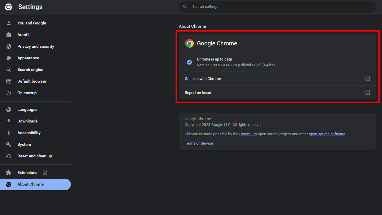 How to update Chrome for Windows 2
