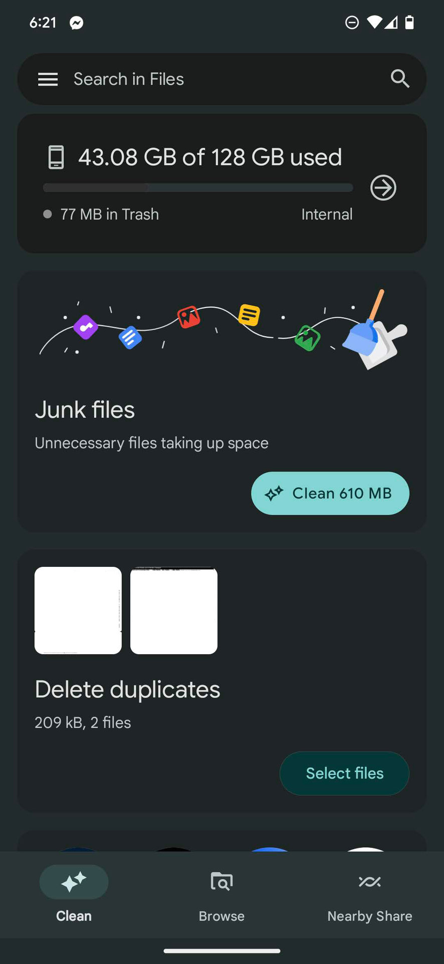 How to use the Files Clean feature 2