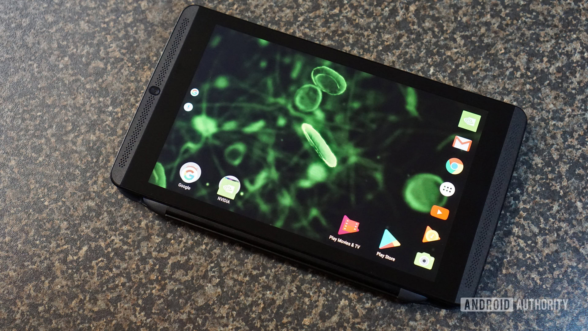 NVIDIA Shield Tablet screen on counter resized