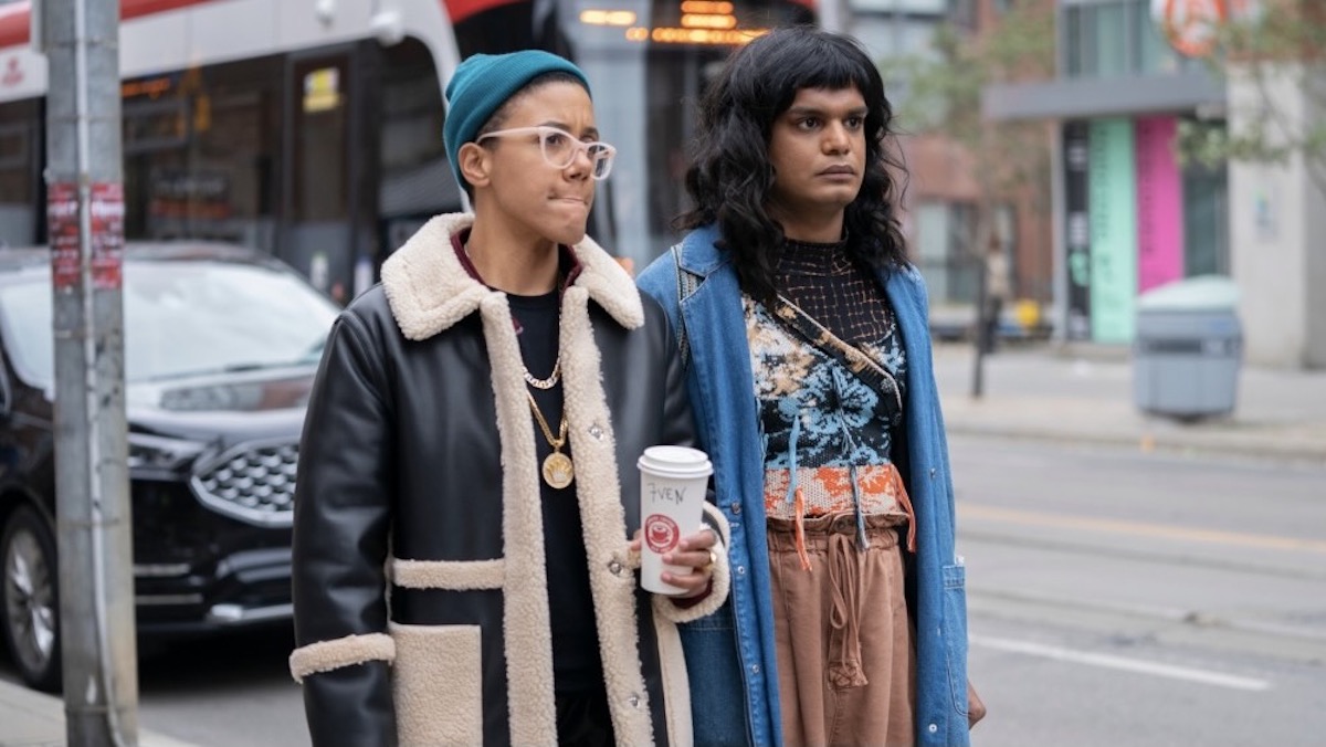 two people walking down the street in Toronto in Sort of - best lgbtq shows
