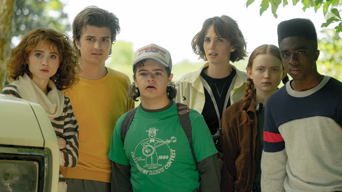 Kids standing together in Stranger Things season 4 - shows like stranger things