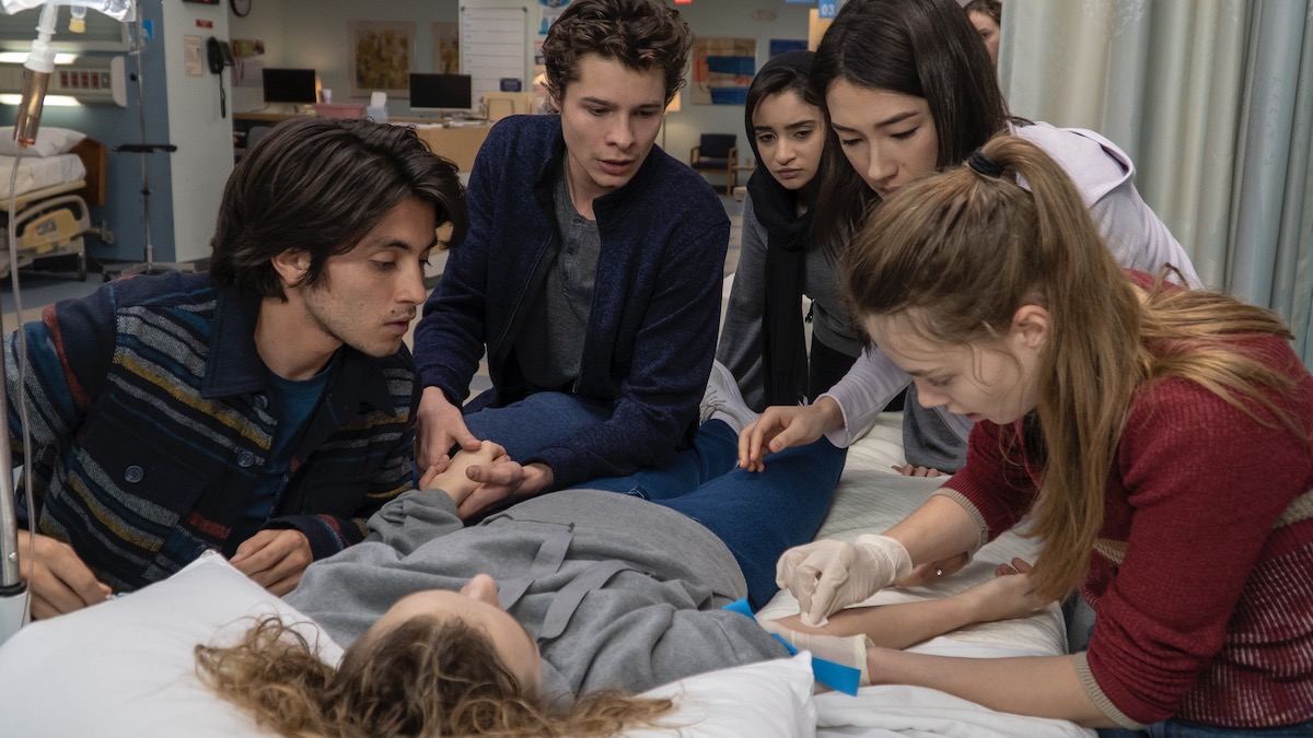 teens perform surgery on their friend in The Society - shows like Stranger Things