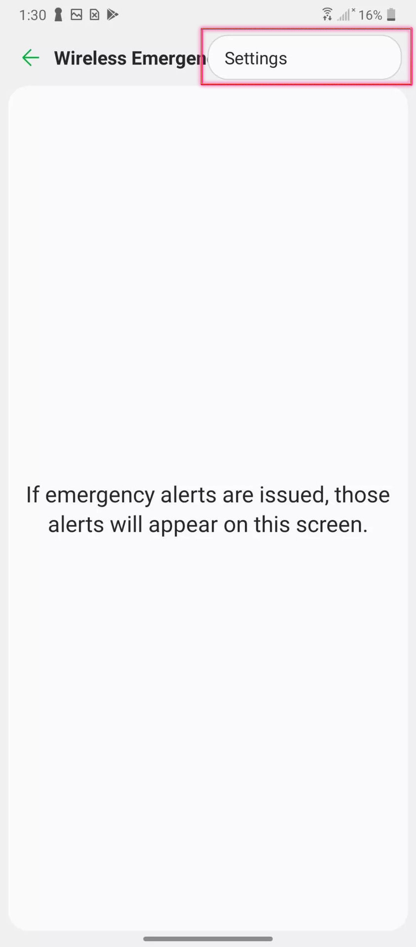 Turn off Amber Alerts on LG phones 3