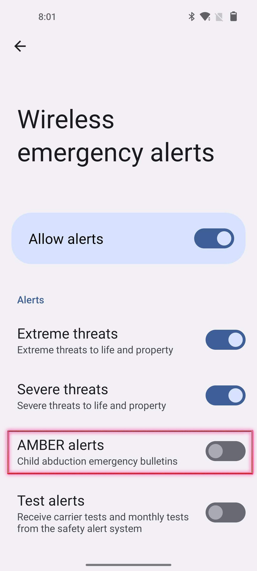 Turn off Amber Alerts on OnePlus devices 3