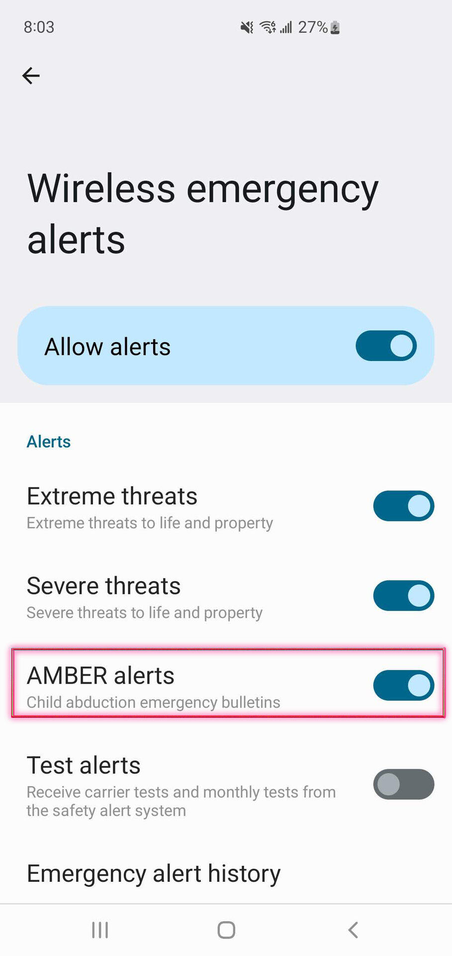 Turn off Amber Alerts on Samsung phones 3