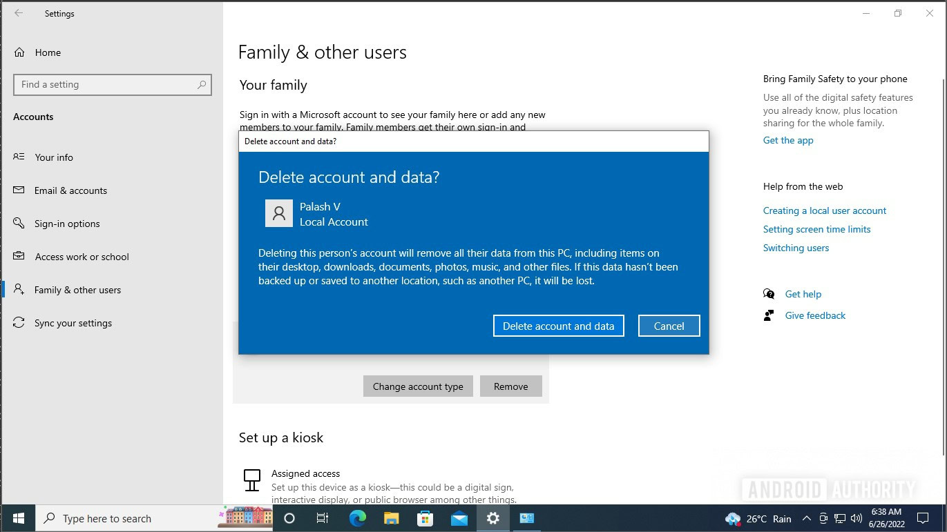 how to delete administrator account windows