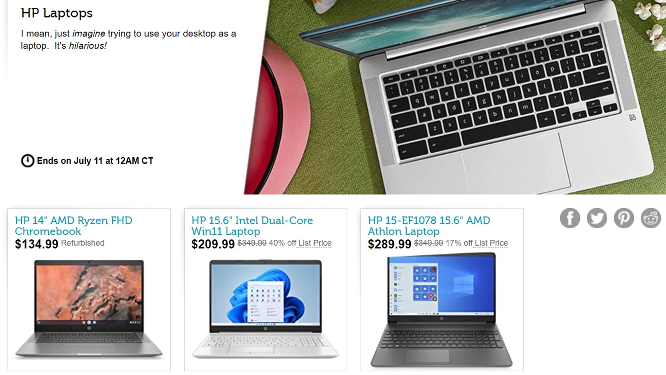 Selling HP Woot Laptop