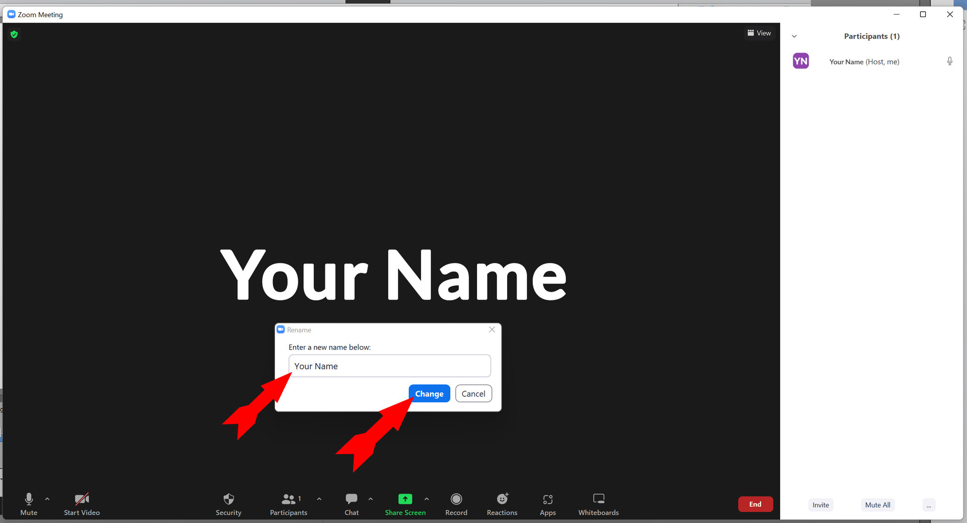 Zoom Name Change In Meeting Desktop