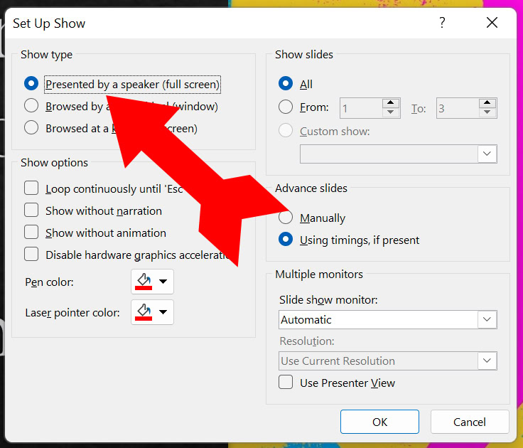 powerpoint in zoom with notes step 6 full screen