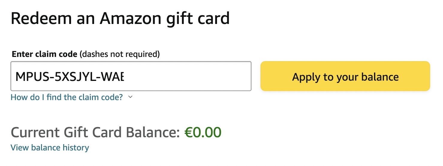 amazon gift card enter codes
