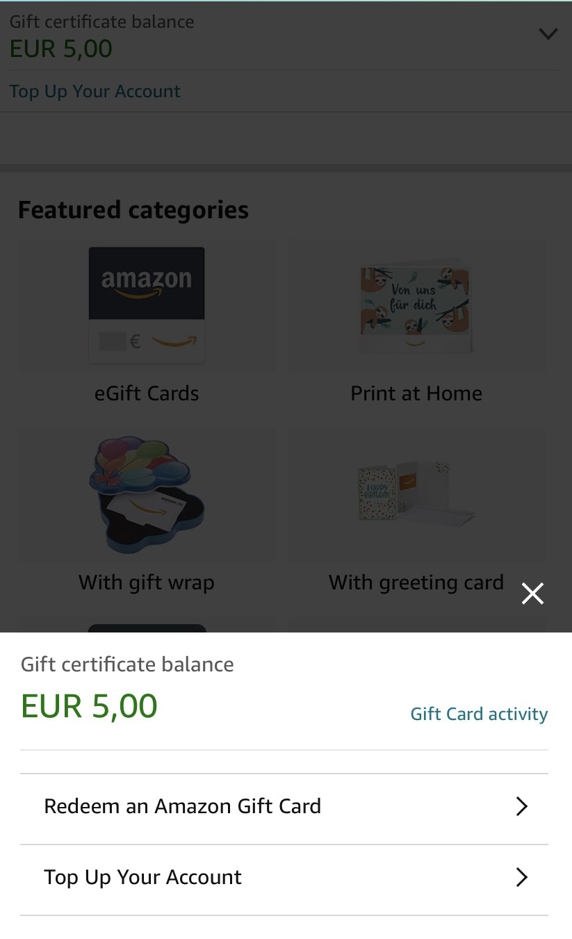 amazon ios gift card balance