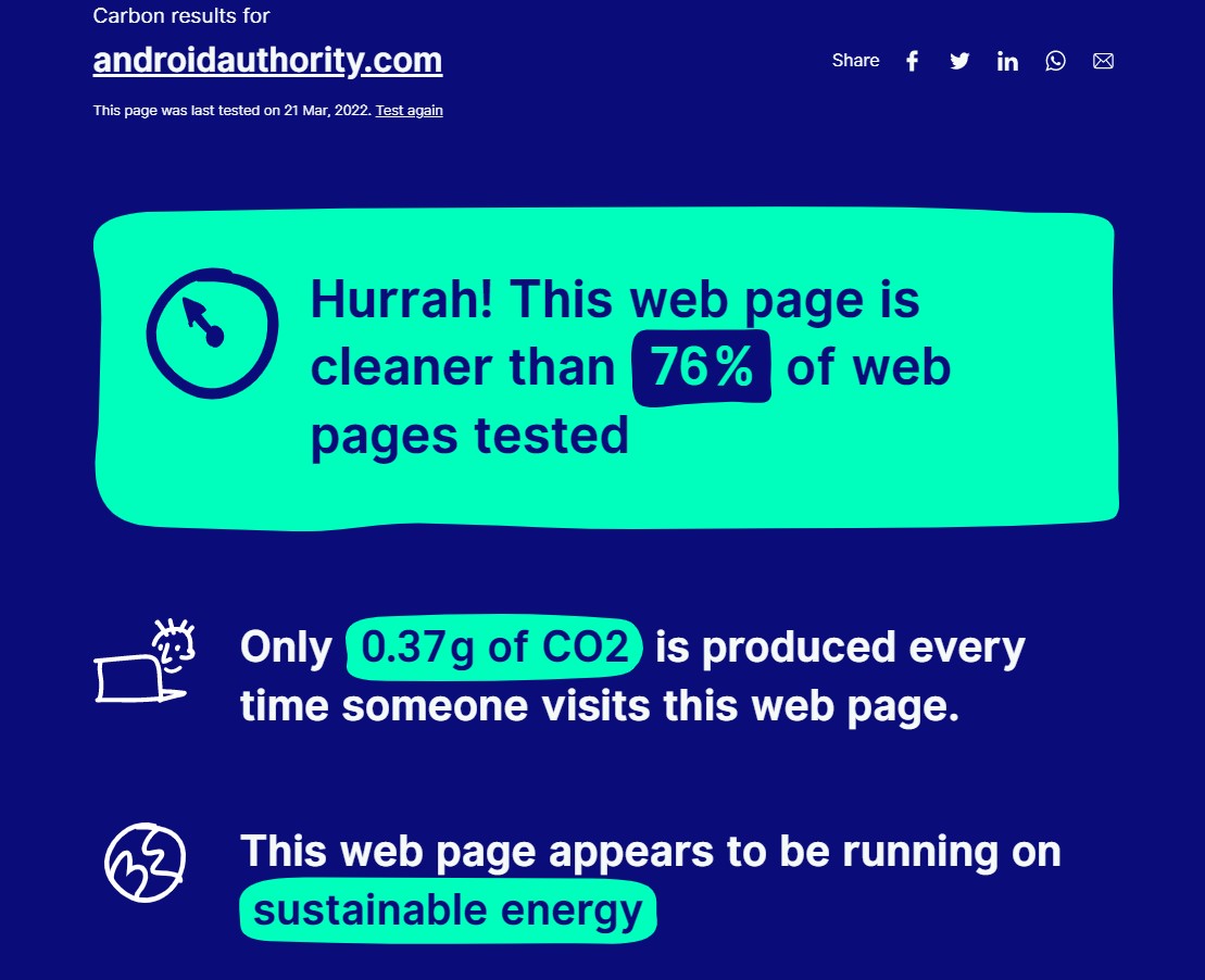 android authority website test results