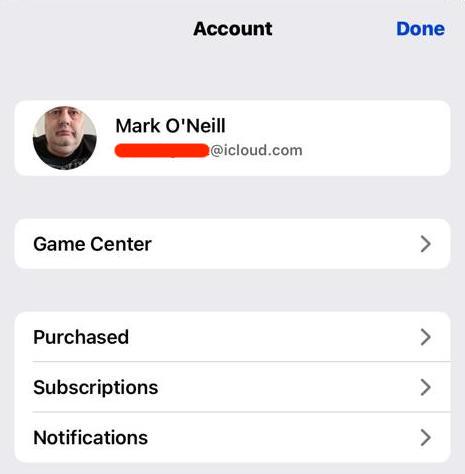 app store icloud account