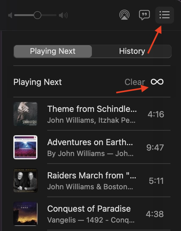 apple music macOS auto play