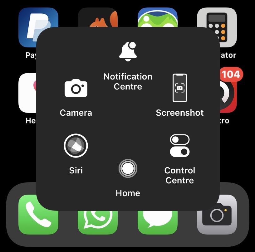 On-screen assistive touch