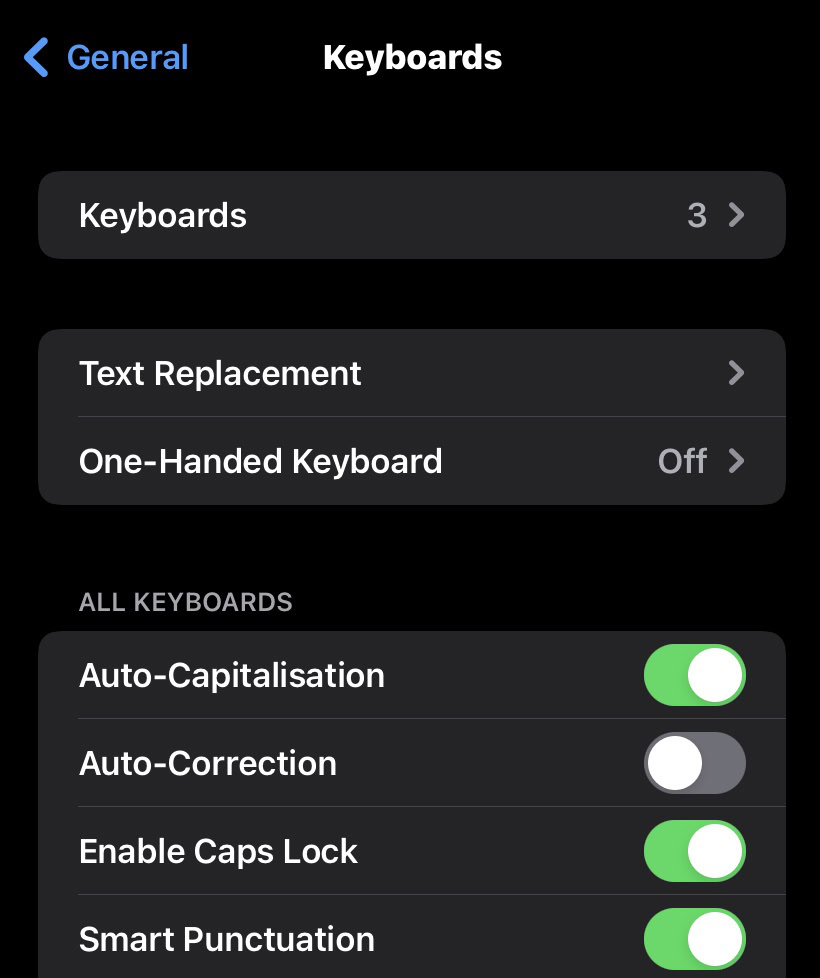 auto correct iOS