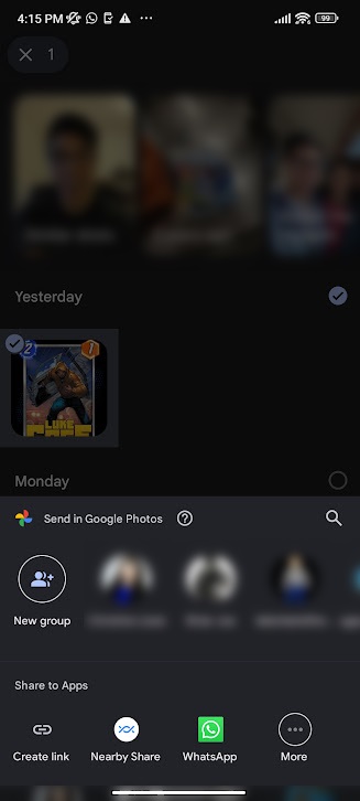 choose how you want to share google photos