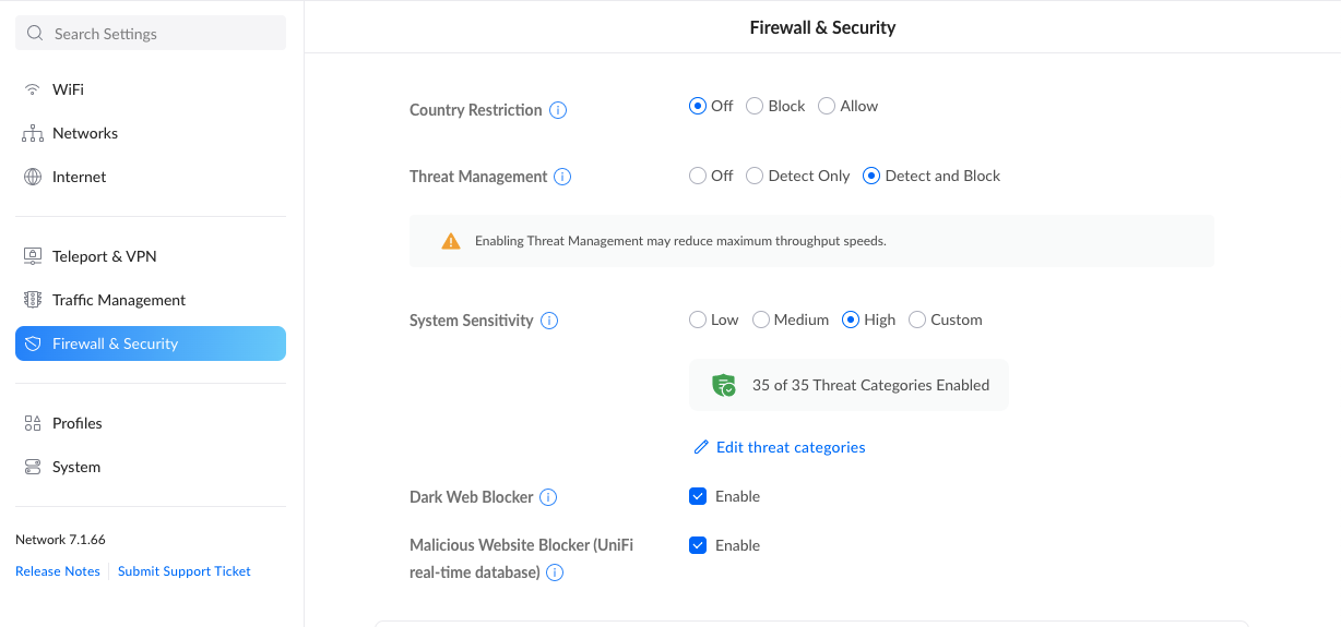 Enable firewall on router