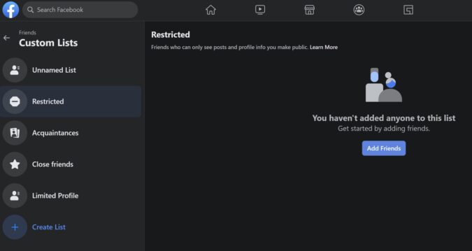 What is a Facebook restricted list and how to use it - Android Authority