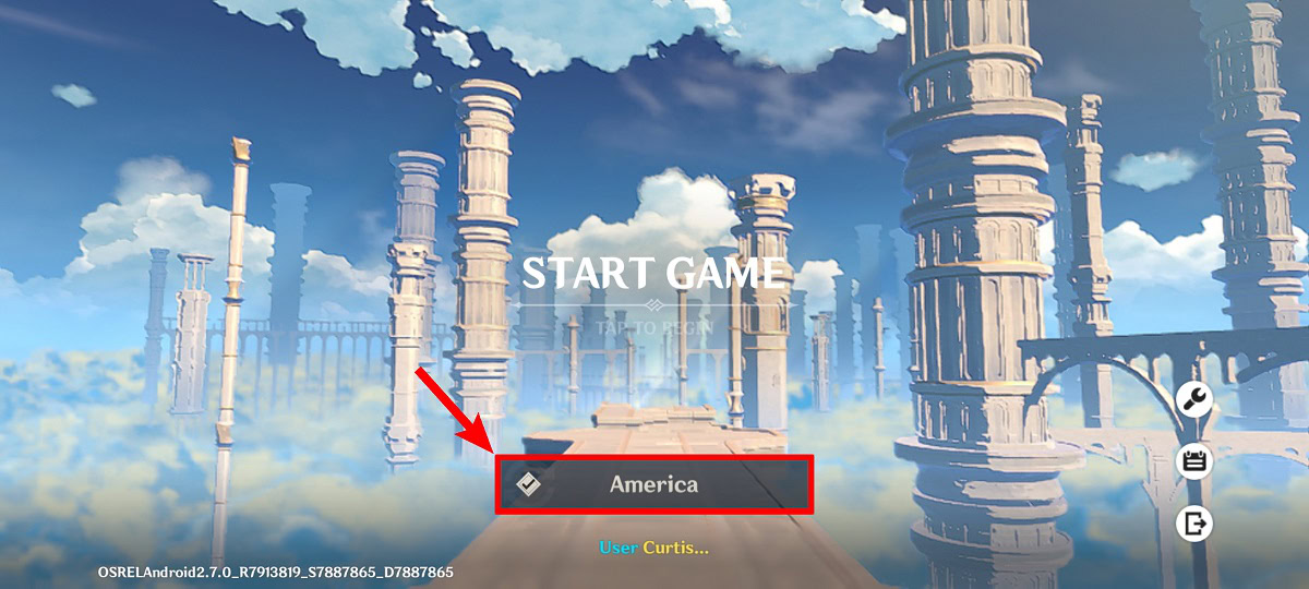 genshin mobile start screen