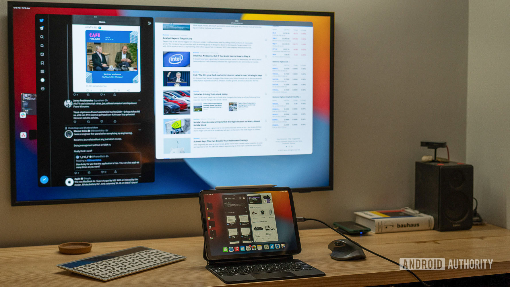 iPad Air 5ª geração conectado a um monitor externo 1