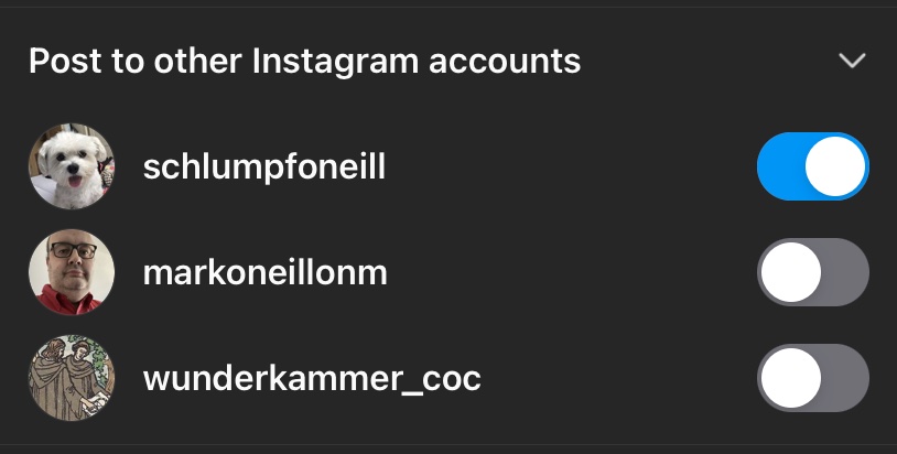 connect instagram accounts together
