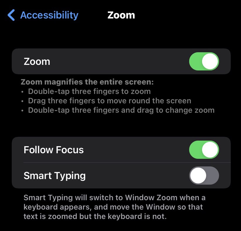 ios accessibility zoom