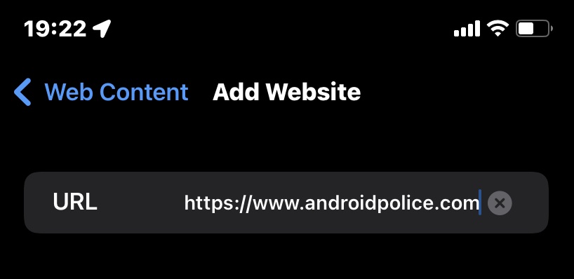 ios add website to blocklist