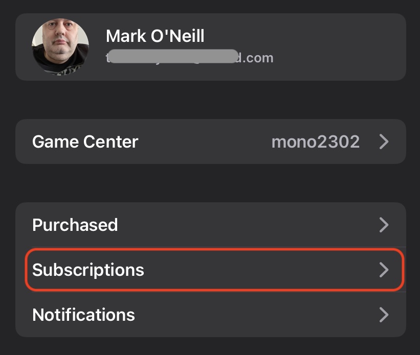 ios app store subscriptions link